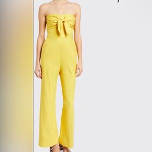 Derek Lam 10 Crosby Alene Yellow Strapless Jumpsuit NWT